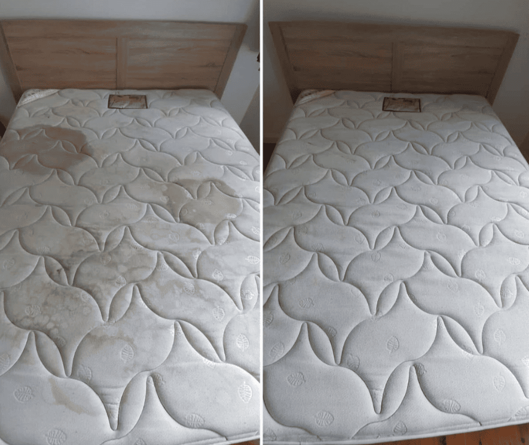 Πριν και μετά καθαρισμός στρώματος Αλεξανδρούπολη - Απομάκρυνση λεκέδων και ακάρεων